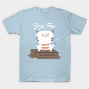 Cat / Yoga Time / Yoga Training T-shirt / Cute Cat Doing Yoga / Think Outside The Box T-Shirt